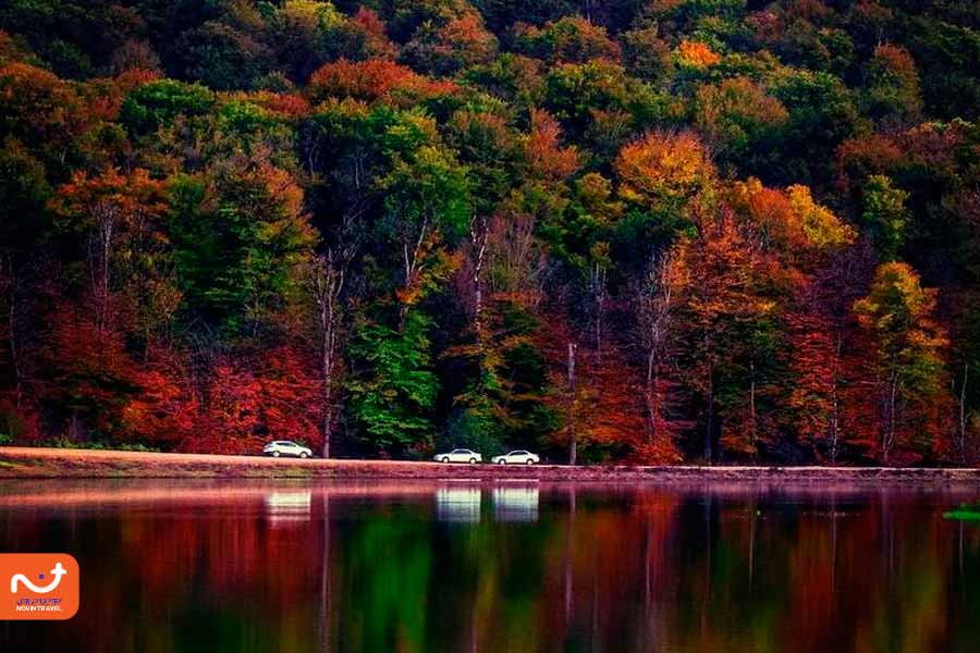 دریاچه الندان ساری از جاذبه های اطراف دریاچه چورت