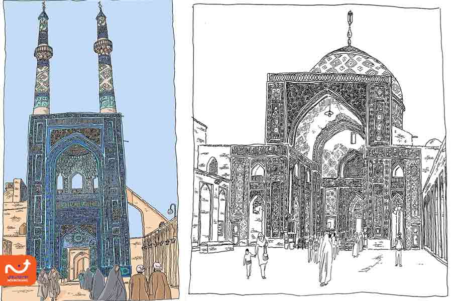 نقاشی مسجد جامع یزد