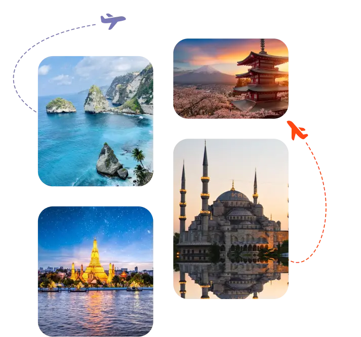 Istanbul airplane ticket illustration