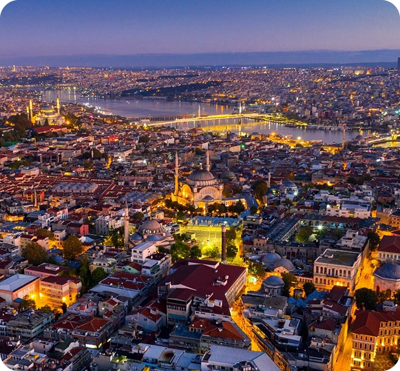 Istanbul airplane ticket illustration