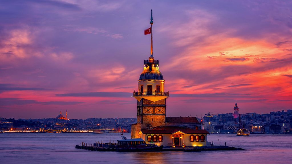 برج دختر استانبول ترکیه دیدنی های ترکیه جاذبه های گردشگری استانبول بلیط هواپیما استانبول تور استانبول نوین تراول برج دختر کیز کولسی کیزکولسی