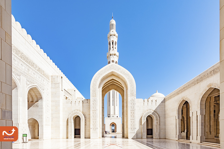 زیبایی چشم‌نواز بنای مسجد جامع سلطان قابوس