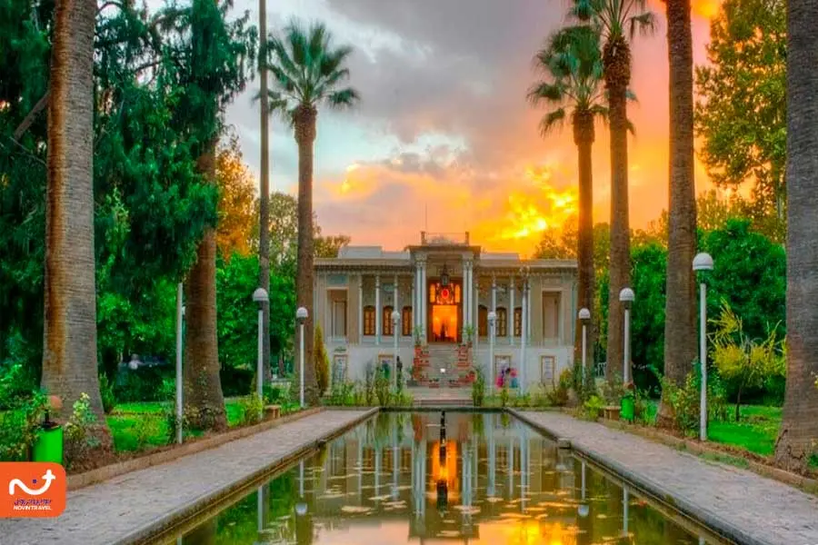 باغ عفیف آباد؛ یکی از جاهای دیدنی شیراز در شب