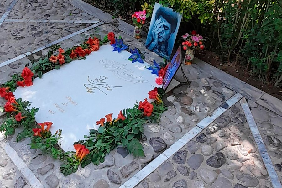 تصویری از آرامگاه استاد شجریان