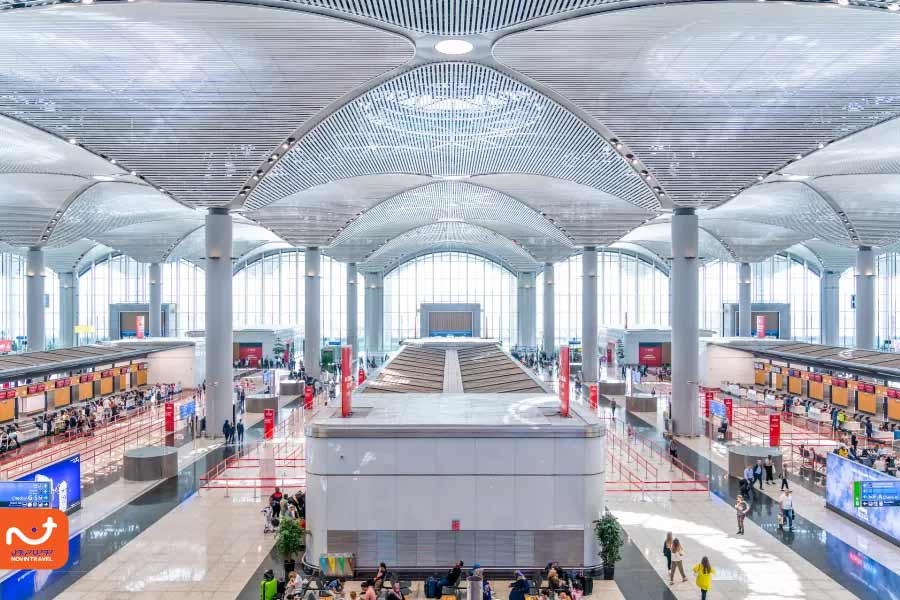 عکسی از نمای داخلی فرودگاه جدید استانبول