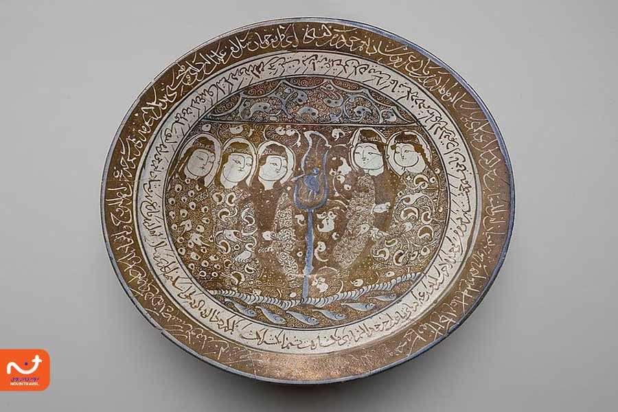 ظرفی مزین به اشعار مولانا (اوایل قرن 13)