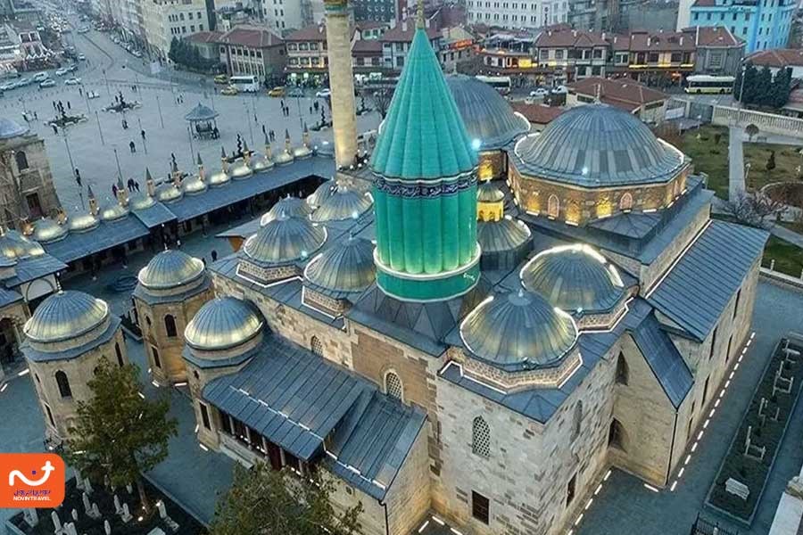 مزار مولانا از نمای بالا