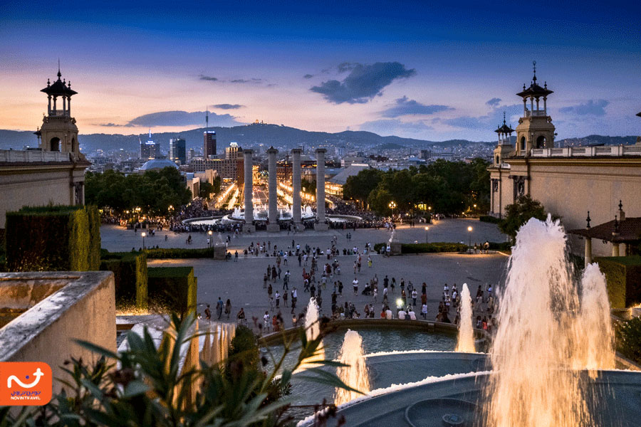 جاهای دیدنی بارسلونا در شب