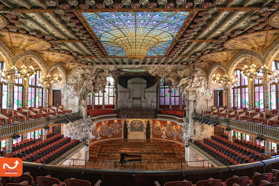 قصر موسیقی کاتالان از جاهای دیدنی بارسلونا در اسپانیا