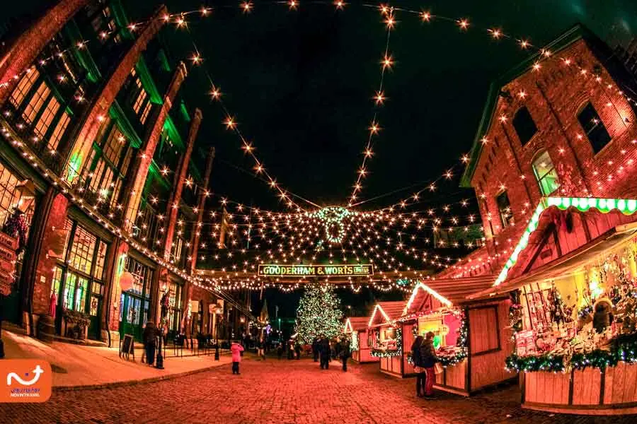 دیستیلری دیستریکت در کریسمس؛ از جاهای دیدنی رایگان تورنتو