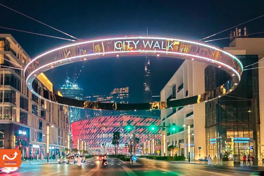 سیتی واک از جاهای دیدنی دبی با مترو